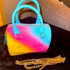 Multi color satchel jelly bag